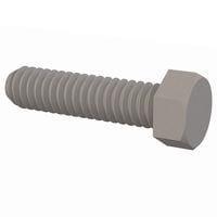 Essentra Components 012520H100 Cap Screw Hex Unslotted Bolt, 1/4-20 Thread, 1 Lg