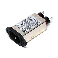 AMP Connectors - TE Connectivity 1EJT1 Inlets 1A IEC-1/4" FASTON FLANGE MOUNT