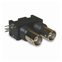 Amphenol RF 112705 Multi-Port Connectors BNC DUAL STACK PCB RECPT BLACK