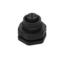 Wurth Elektronik 643120100405 Receptacles WRCIRC M12  Screw  Coding A   Panel Solder Bucket Plastic with Front Panel Nut M16  Female connector, polarity 5