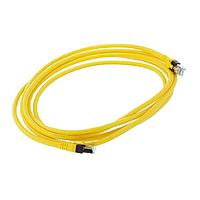 HARTING 09474747140 Cat 6 RJ Industrial RJ45 DualBoot Patch Cable, Cat6 PUR yellow, halogen free, 2.75m
