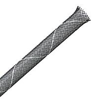 HellermannTyton 170-03089 Expandable Braided Sleeving, Expandable, Flame Retardant, 0.125" Dia, PET, Black, 1000 ft/bulk reel