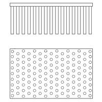 TDK-Lambda HS00110 Round Heat Pipe PFH500 Heatsink 1.5" fins