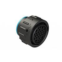 Amphenol SINE Systems AHDP06-24-27SR-SRA Connectors Size 24 plug, 27 positions, socket, standard arrangement, reduced diameter seal, smooth ring adapter