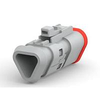 DEUTSCH - TE Connectivity 2-2303816-1 Automotive Connectors DT06-3S-TE81, PLG, 3P, GRY, E, SNAPXCAP