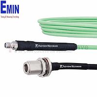 Fairview FMCA1266 Low Loss SMA Female to N Female Bulkhead Cable LL142 Coax and RoHS with LF Solder