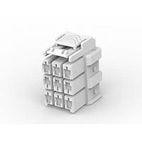 AMP Connectors - TE Connectivity 1-1971876-3 Plug Housing 3 x 3 PBT-A Plug Hsg