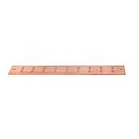 Wakefield Thermal SCGB-10 Ground Bars Ground Bar, 36 Holes, Copper, Bare, 20" L, 4" W, 0.25" H, 0.25" Thickness