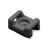 HellermannTyton 151-03102 Cable Tie Anchor Mount Cable Tie Anchor Mount, 0.86 x .62", 0.25" Hole Dia, 0.31" Max Tie Width, PA666V0, Black, 100/pkg