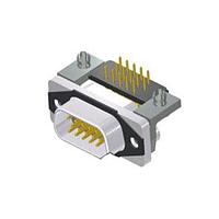 Amphenol CONEC 15-007643 High Density D-Sub Connectors 15 POS MALE HD SLIM CON D SUB RIGHT ANGLE TYPE PC TAIL UNC4-40 THD INSERT R/A BRACKET WITH PCB CLIP