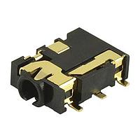 Same Sky (formerly CUI Devices) SJ2-2504D-SMT-TR Phone Connectors 2.5mm gold terminal 4cond Tip/Ring swtch