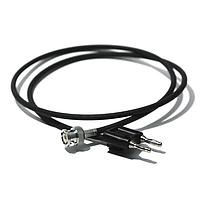 Mueller BU-5070-B-48-0 RF Cable Assemblies Black BNC Male to Stackable Double Banana Plug, 48" RG58 Coax
