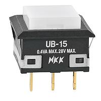 NKK Switches UB15KKG01N-B Pushbutton Switches SPDT ON-(ON) WHITE