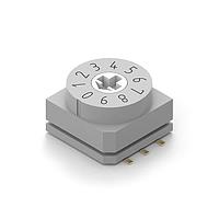 Wurth Elektronik 428521520810 Rotary Switches WS-ROSV IP67 10Pos 2.54mm Lt Grey