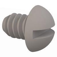 Essentra Components 010632R018 Round Slotted Round Slotted Screw, #6-32 Thread, 3/16 Lg