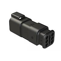 Amphenol SINE Systems AT04-6P-SR01BLK 6-Way Recpt 6-Way Strain Relief Black