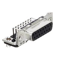 AMP Connectors - TE Connectivity 106506-2 High Density D-Sub Connectors 15P RCPT R/A BRDLOCK