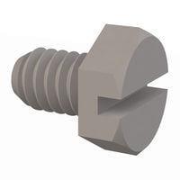 Essentra Components 3225020037 Slotted Hex Slotted Hex Screw, 1/4-20 Thread, 3/8 Lg