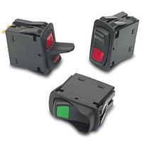 Carling Technologies L28D1EXX1-A7900-000-XDAY1 Rocker Switches Sealed Double Pole (ON) OFF (ON) 20A 12V .250 (6.4mm) TAB (QC) 1 Independent Lamp, Custom LED, Actuator, Lens