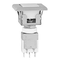 NKK Switches EB2011-B-J21H Light Touch Switches ON(ON) WHITE CAP GRY BEZEL SNAP-IN 3A