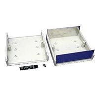 Hammond Manufacturing 1598BGY Instrument FR ABS w/Alum. Ends 5.28x5.31x1.96" Grey