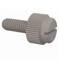 Essentra Components 090832043TEG Knurled Screw Slotted Thumb Screw, #8-32 Thread, 7/16 Lg