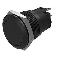 EAO 82-5951.2000 Anti-Vandal Pushbutton, Maintained, 19mm, Alu Black, Flush, no LED,Solder Terminals