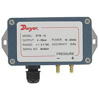 Dwyer 677B-12 677B Low Pressure DP Transmitter, ± 0.4% Accuracy, NEMA 4 Housing (Differential, 0.1 inH₂O, Barbed Fitting, 3/16 in, IP65, NEMA Type 4)