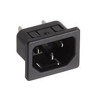 Delta Electronics, Inc. SK-1015(F1-5) AC Power Entry Modules IEC Socket, 250VAC, 15A (UL/CSA)/10A VDE, Snap-In, Fast-on Lug Panel Thick 1.3mm