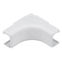 HellermannTyton TSR1W-33 Wire Ducting & Raceways Internal Corner Cover, 3/4", 1" Bend Radius, PVC, White, 1/bg