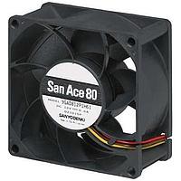 Sanyo Denki 9GA0824J4D001 Axial DC Axial Fan, 80x80x25mm, 24VDC, Low Power, Locked Rotor Sensor