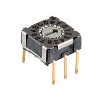 Same Sky (formerly CUI Devices) RDS-16S-7229-R-D DIP Switches Rotary DIP Switch, 7.2 x 7.2 x 2.9 mm, rotor actuator, 16 pos, TH