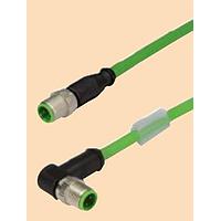 HARTING 21349500477050 Sensor Cables / Actuator Cables M12-D 4PIN FML RA SINGLE END 5.0M PUR