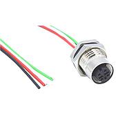 NorComp FPM12A04I12CR02 Sensor Cables / Actuator Cables M12 4P FML BRSS/NKL REAR M16 12 PIGTAIL