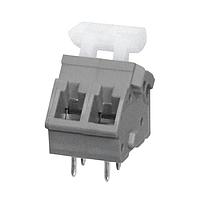 Same Sky (formerly CUI Devices) TBL005A-500-02GY-2WT Fixed Terminal Blocks Terminal block, screwless, 5.00, 45, 2, Gray w White Button