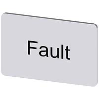 SIEMENS 3SU19000AD810EC0 Labeling Plate, Fault INSCR. LABEL, SILVER 17.5 X 27MM, FAULT