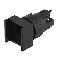 EAO 51-151.0252 Pushbutton Switches Actuator, 18 mm x 18 mm, illuminative, Black, Plastic, 1 NC / 1 NO, Momentary, Soldering terminal, IP65, according to DIN EN 60529