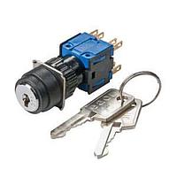 EAO 51-381.022D Keylock Switches KYLK RND MOM 3 POS