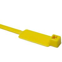 HellermannTyton IT50R4C2 Cable Ties MilSpec Identification Tie, 8" Long, MS3368, 50lb Tensile Strength, PA66, Yellow, 100/pkg