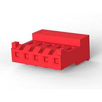 AMP Connectors - TE Connectivity 3-643819-5 Receptacle Housing CLOSED WITH TABS 5P L.R. red 22 AWG