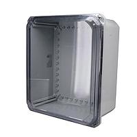 Bud Industries DPS-28713-C NEMA/IP Rated Clear screwed cover IP68 N6P PC Enlc with Adj. panel height (15.2 x 13.2 x 7.7)