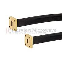 Fairview SMW34SF005-36 WR-34 Seamless Flexible Waveguide in 36 Inch Using UG-1530/U Square Cover Flange With a 22 GHz to 33 GHz Frequency Range