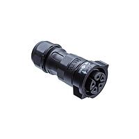 Amphenol LTW DC-02BFFB-QL8SPP Standard Circular Connector X-Lok, Large Size, Plastic, 20A, 02 pins, Female Connector, Female Contact, Straight, Push Lock, Screw-in, Field Installable, F8.0 - F10.0mm, IP68