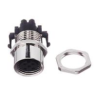 Amphenol LTW MSAS-05PFFR-SH7003 Sensor Cables / Actuator Cables M Series Sensor Connector, M12, A Code, Metal, 4A, 05 pins, Female Connector, Female Contact, Hexagonal, M12*1.0, Screw Thread, PCB 90 , Receptacle, Rear Fastened, IP67
