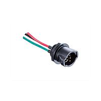 Amphenol LTW CB-02RFMS-RC8C30 Sensor Cables / Actuator Cables RBL, Middle Size, Plastic, 10A, 02 pins, Female Connector, Male Contact, Circular, Push Lock With Latch, Solder, Receptacle With Cable/Wire, Length 300mm, IP68