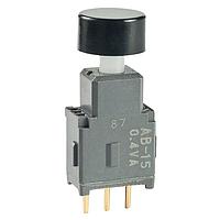 NKK Switches AB15AP-HA Sealed ON-(ON) .295 BLK CAP STRAIGHT PC .4VA