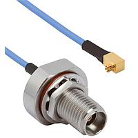 Amphenol SV Microwave FRSMPS-047-FB292-060 RF Cable Assemblies SMPS R/A F  2.92mm BKHD F 6"Cable