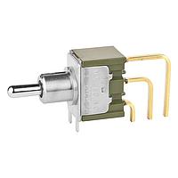 NKK Switches M2013S2A2G40 Angle PC mount miniature toggles SPDT ON-OFF-ON