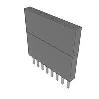 Samtec ESW-108-44-T-S Stackthrough .100" Elevated Socket Strip