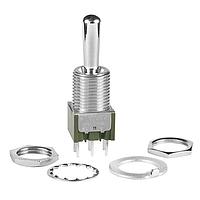 NKK Switches M2028B2B1W03 Toggle Switches (ON)OFF(ON) .689 LRG BAT 12MM BSHNG PC